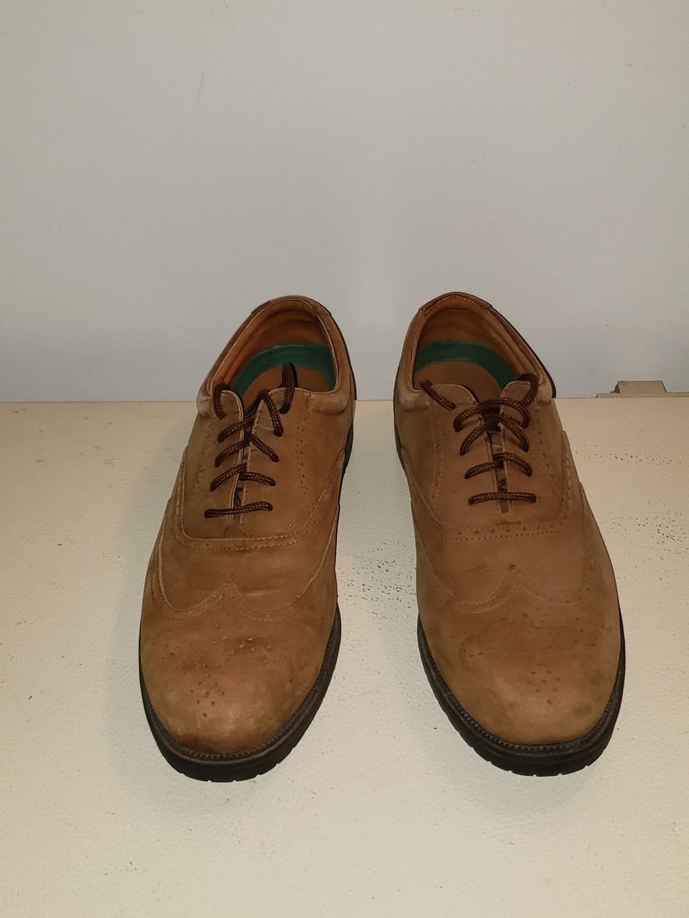 Nunn Bush Tan Suede Wingtip Oxfords